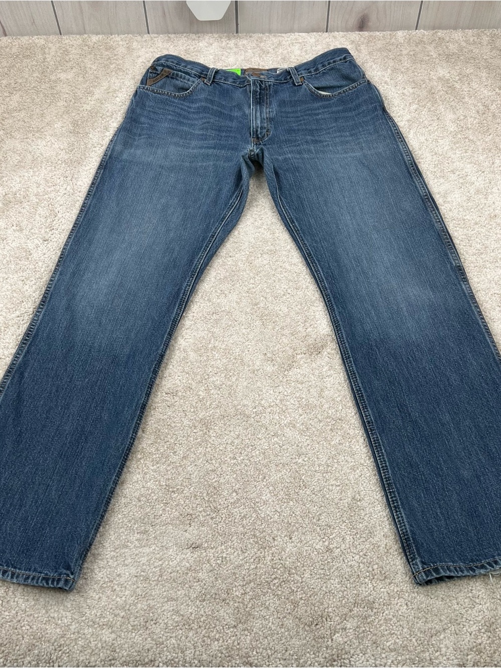 Ariat M3 Athletic Jeans Mens 35 Blue Denim Western Cowboy Loop Lock 35x33